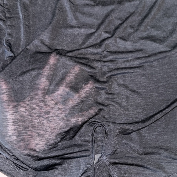 Fabletics top black with tie in front.sheer - Picture 2 of 3